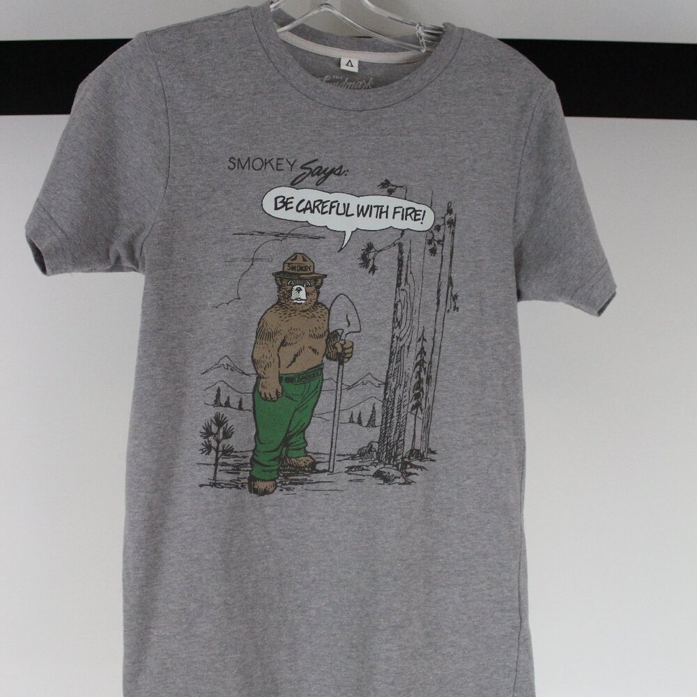 Smokey Bear Graphic T-Shirt Landmark Project XS “Only You Can Prevent Wildfires”